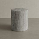 Porto Travertine Side Table, Grey
