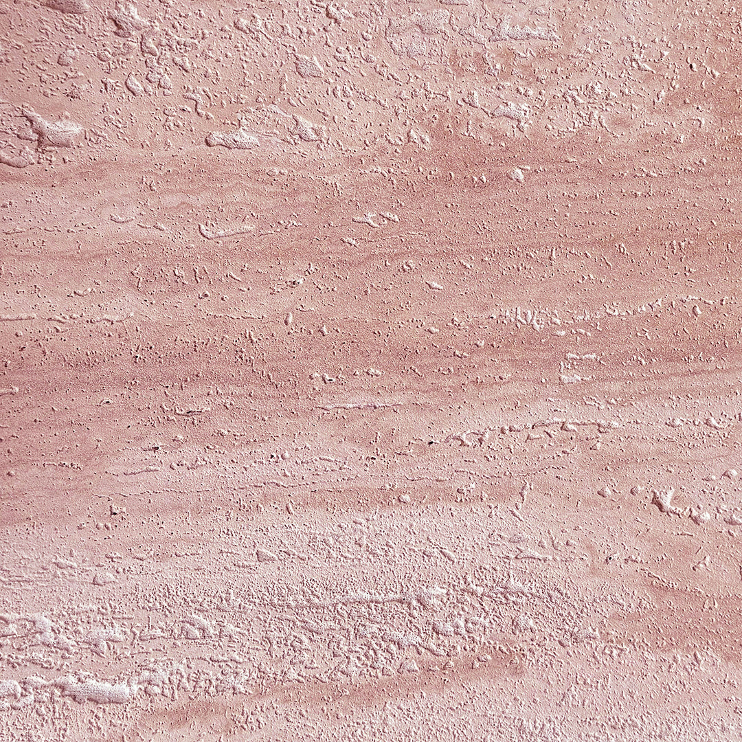 Porto Travertine Side Table, Red - Image 3